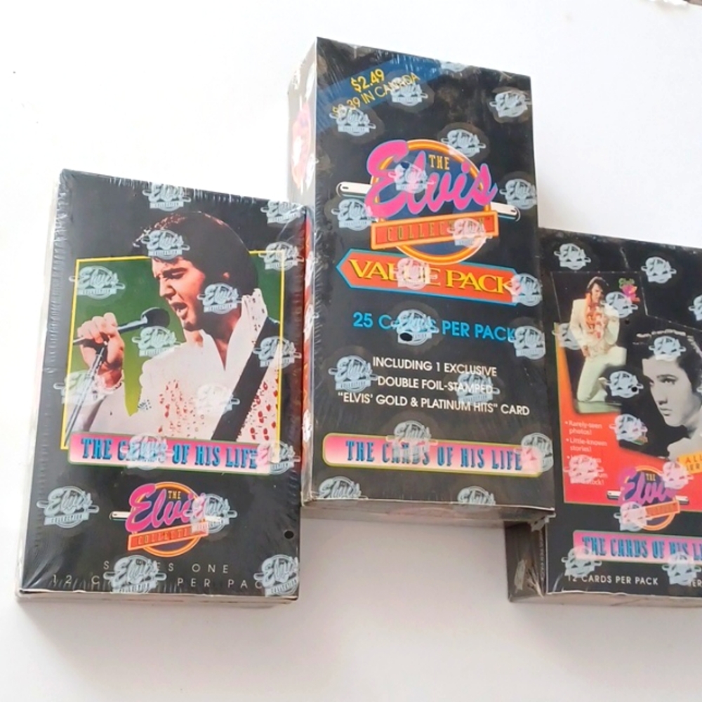 Elvis 3 factory  sealed card sets of his life